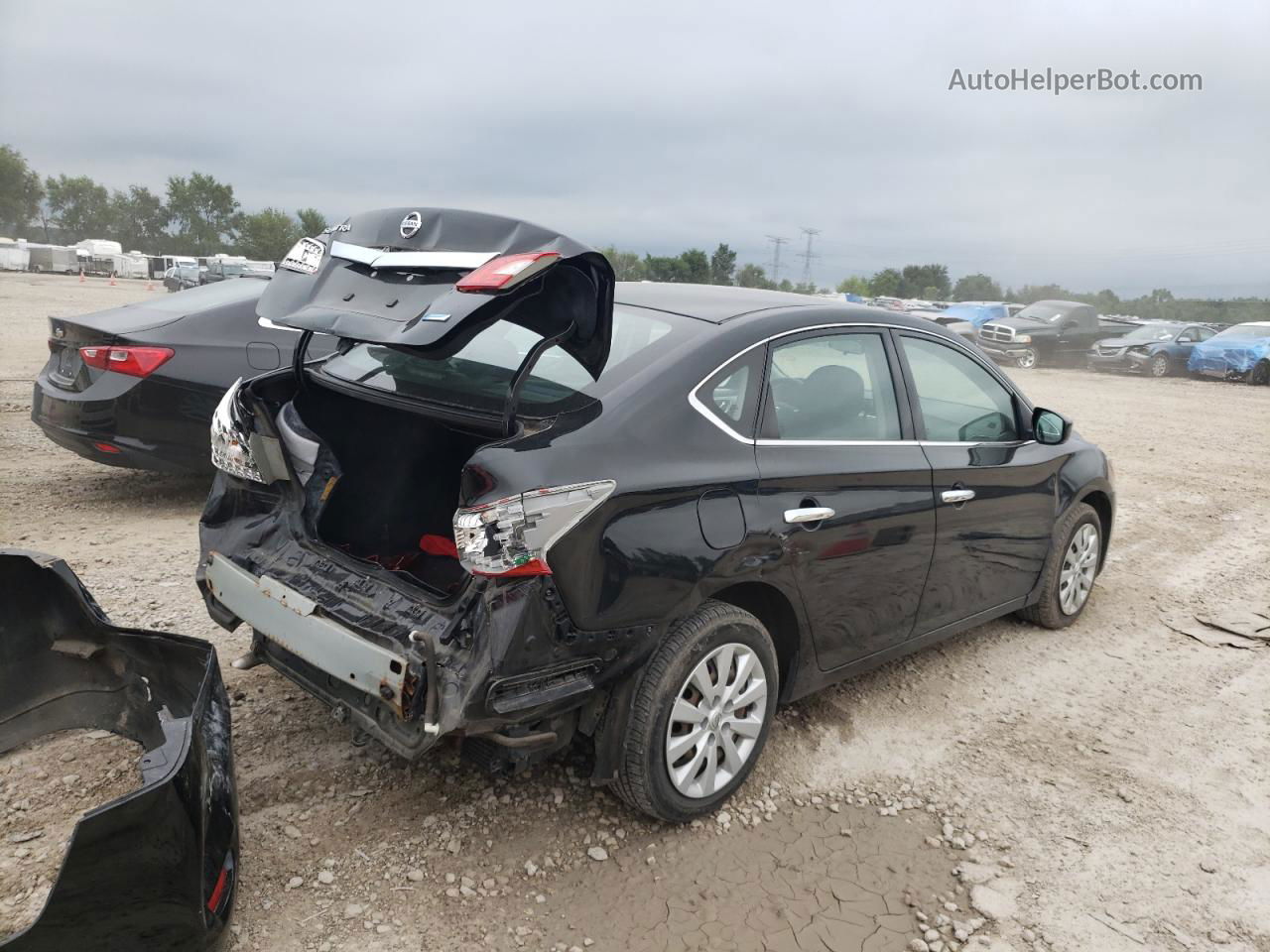 2014 Nissan Sentra S Черный vin: 3N1AB7AP3EY259424