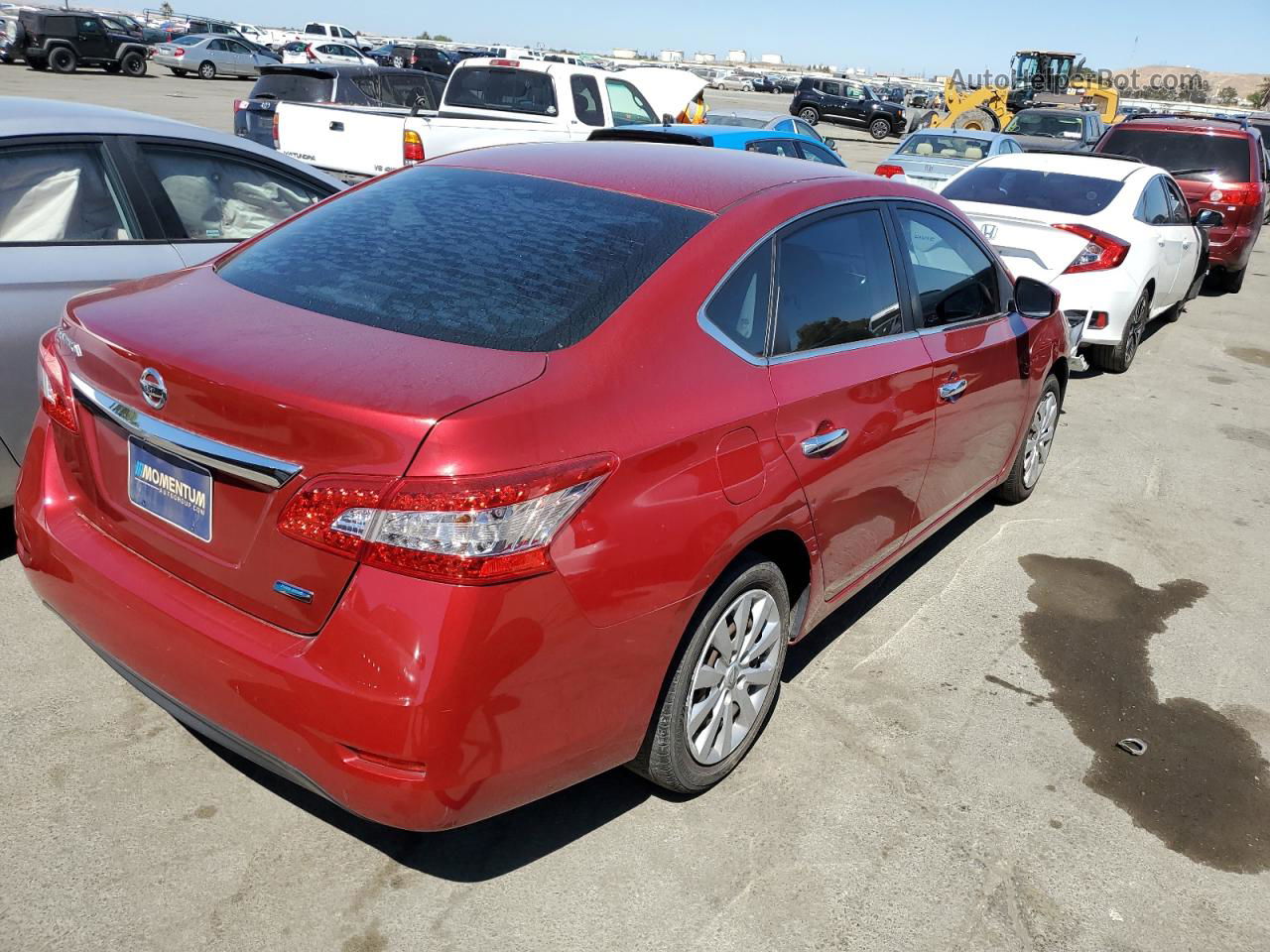 2014 Nissan Sentra S Красный vin: 3N1AB7AP3EY262064