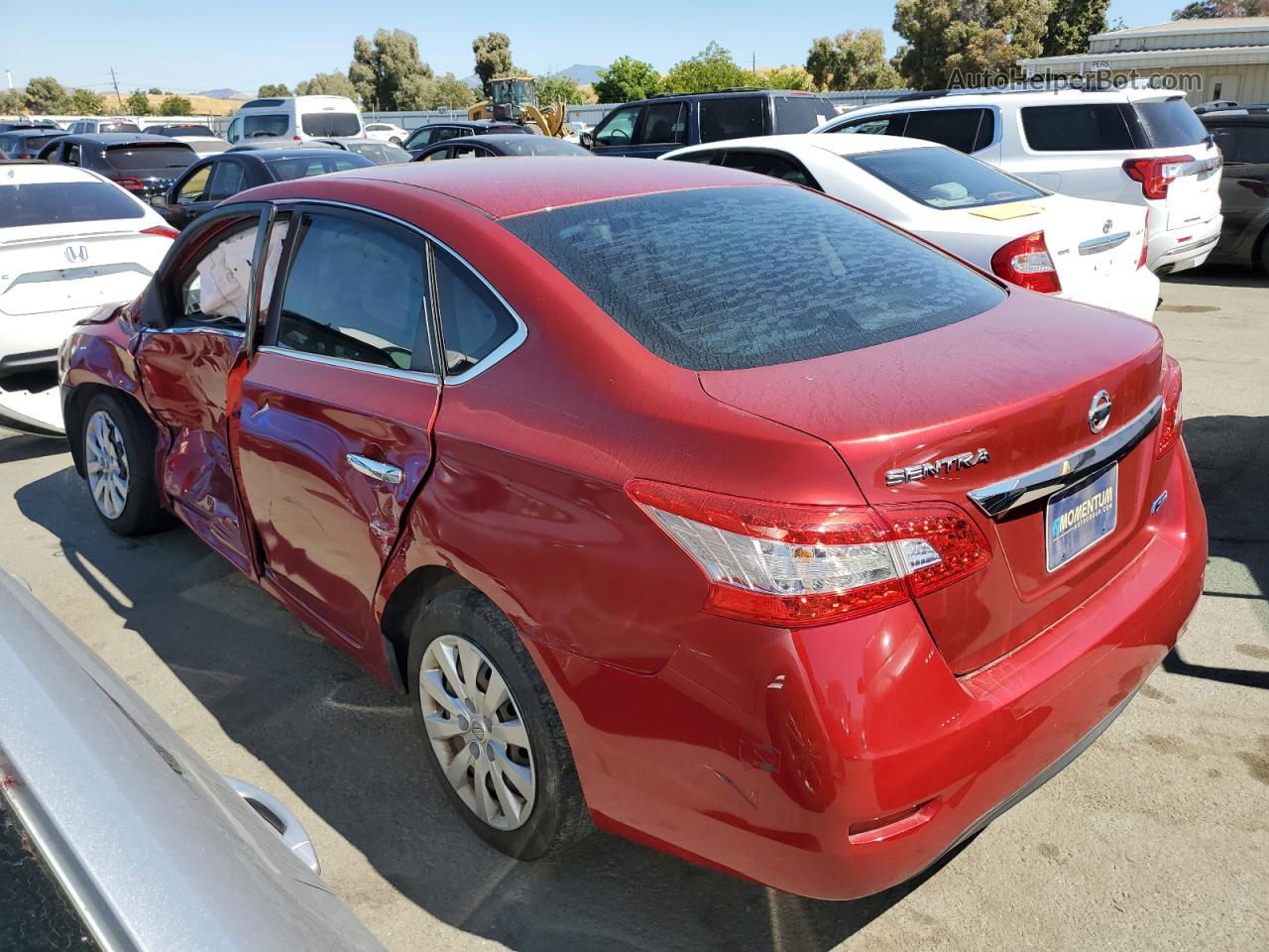 2014 Nissan Sentra S Красный vin: 3N1AB7AP3EY262064