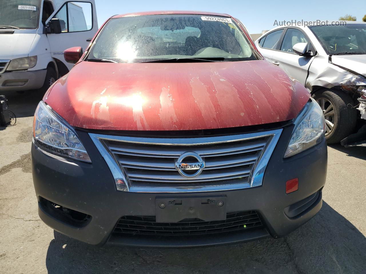 2014 Nissan Sentra S Red vin: 3N1AB7AP3EY262064