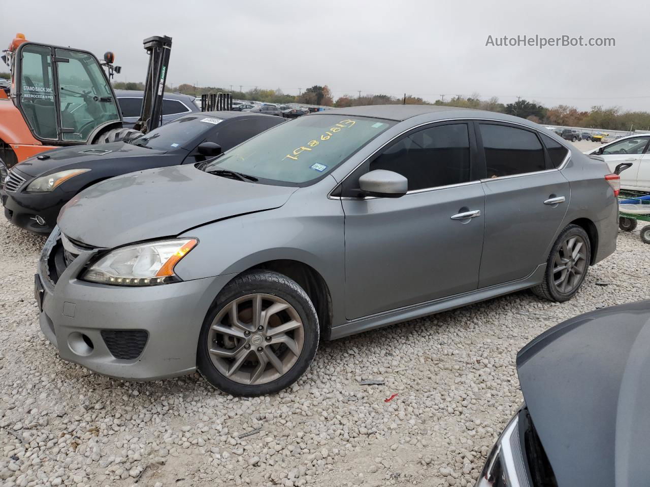 2014 Nissan Sentra S Серый vin: 3N1AB7AP3EY292441