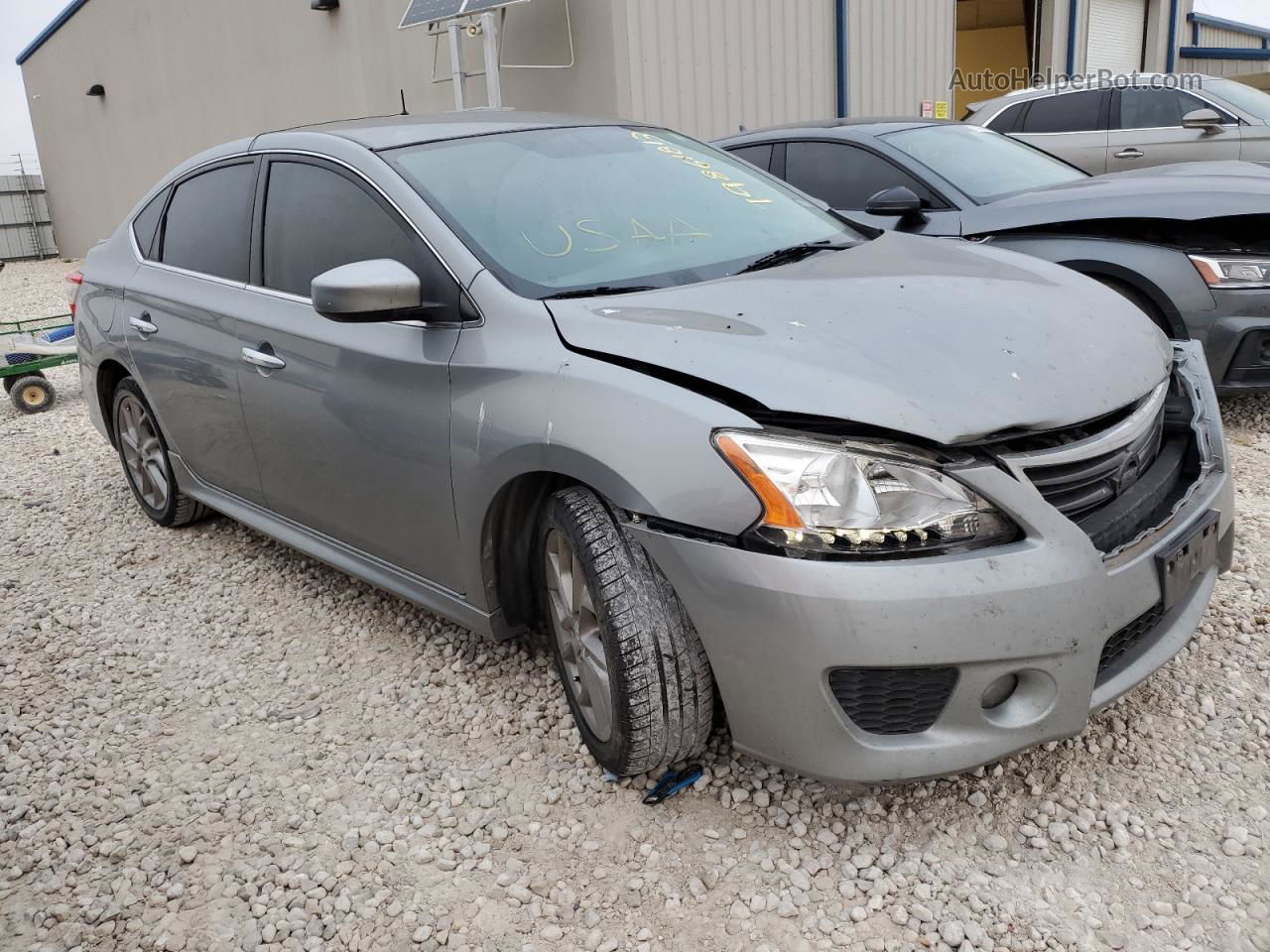 2014 Nissan Sentra S Серый vin: 3N1AB7AP3EY292441