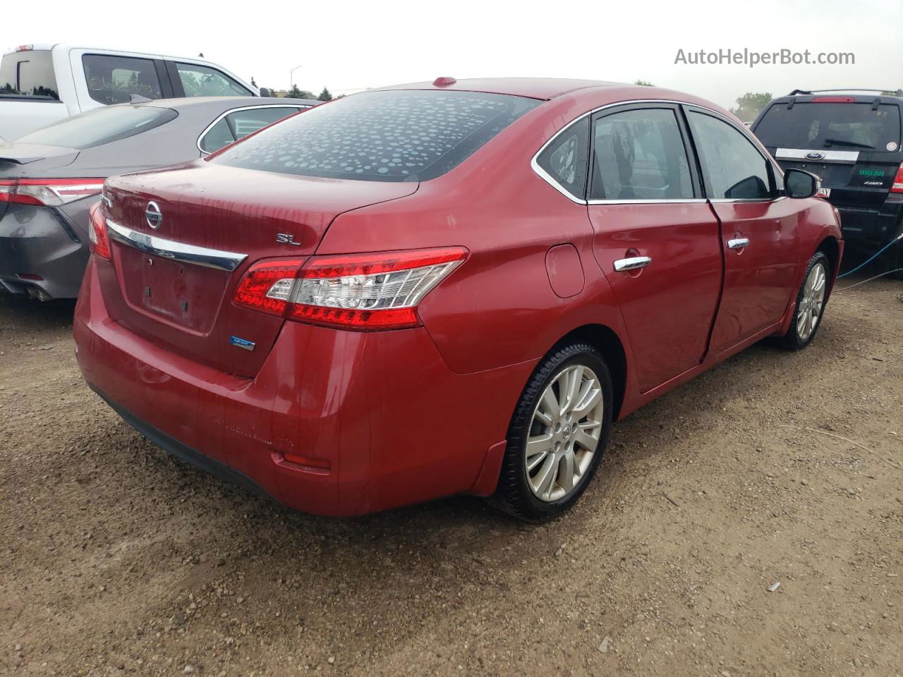 2014 Nissan Sentra S Red vin: 3N1AB7AP3EY308007