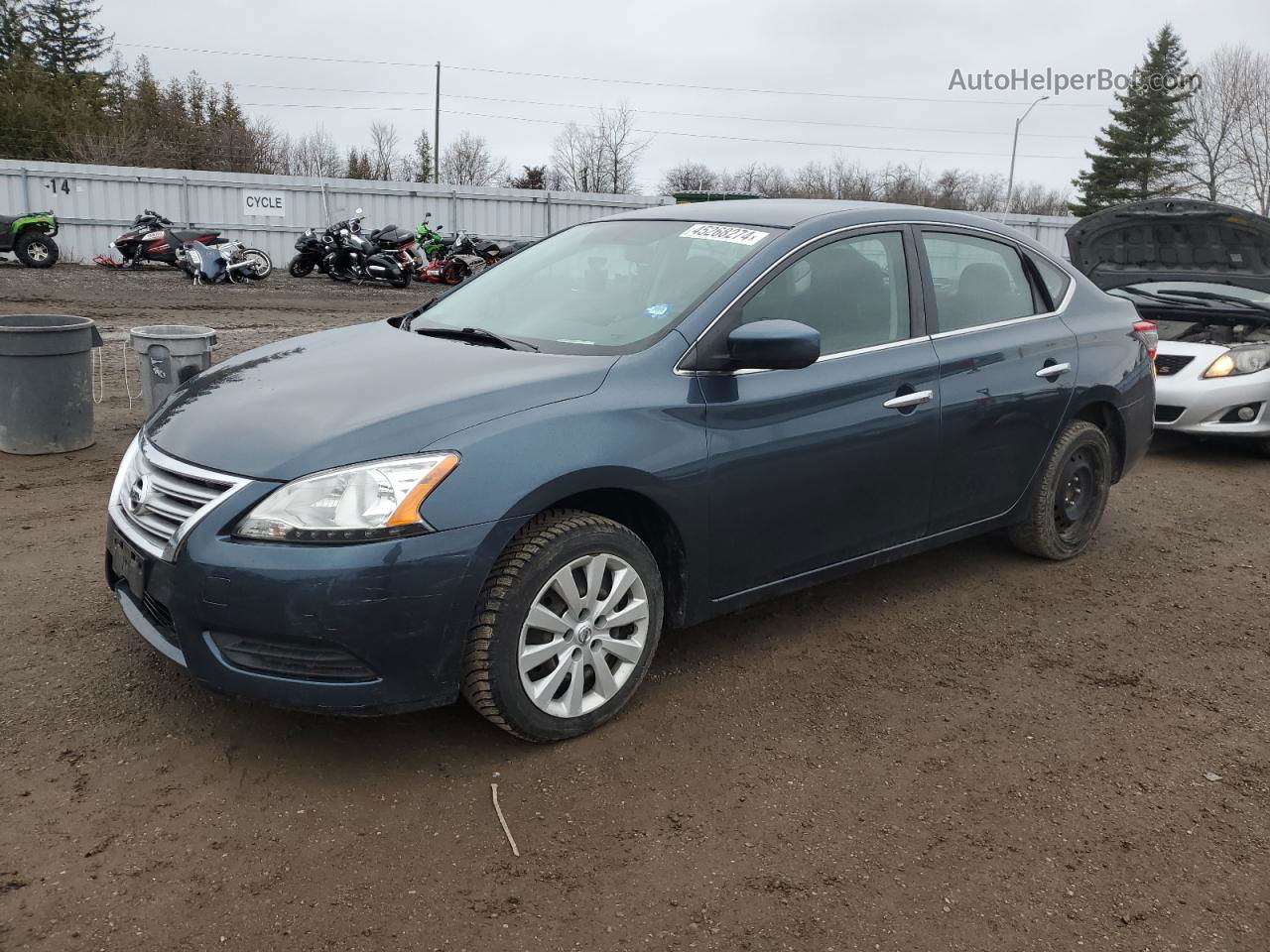 2015 Nissan Sentra S Синий vin: 3N1AB7AP3FL643847