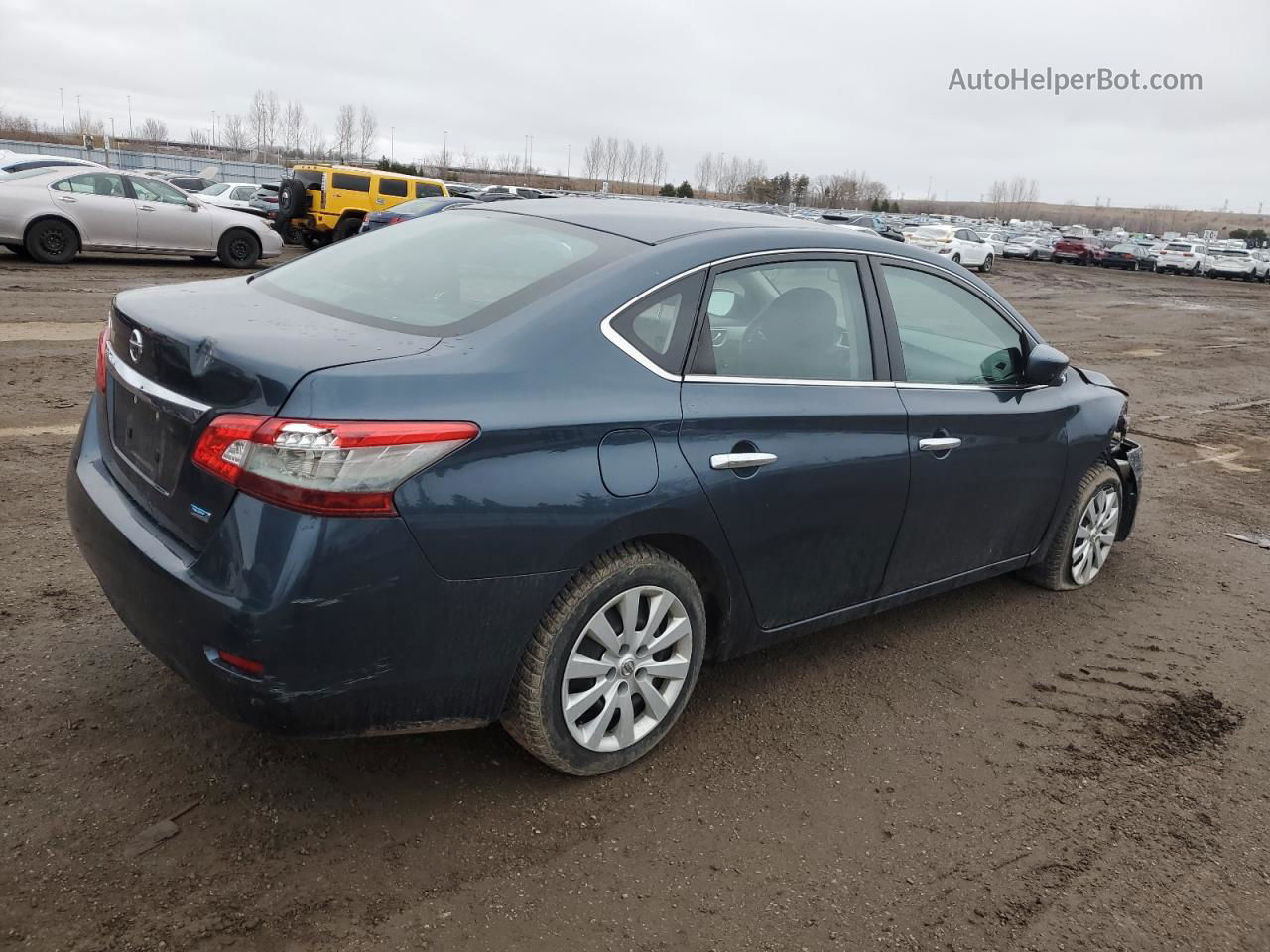 2015 Nissan Sentra S Синий vin: 3N1AB7AP3FL643847