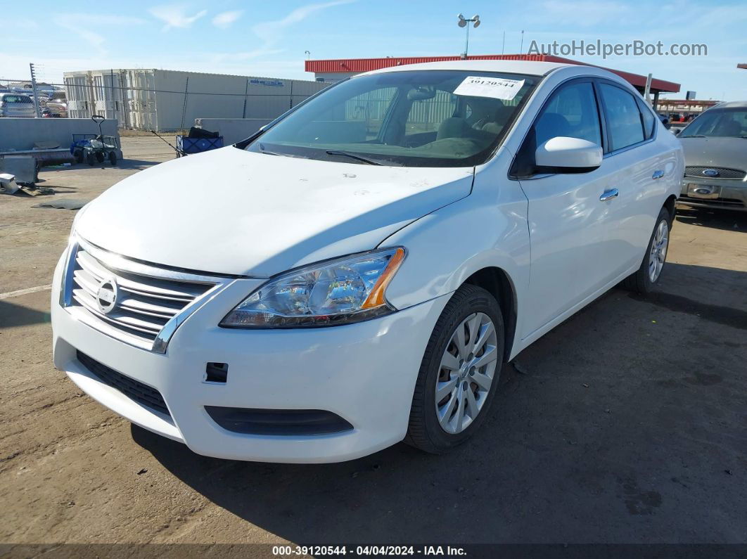 2015 Nissan Sentra Sv Белый vin: 3N1AB7AP3FL670336