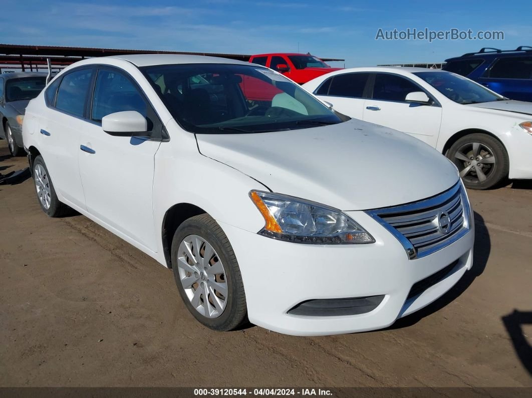 2015 Nissan Sentra Sv Белый vin: 3N1AB7AP3FL670336