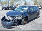 2015 Nissan Sentra Sv Blue vin: 3N1AB7AP3FY219684