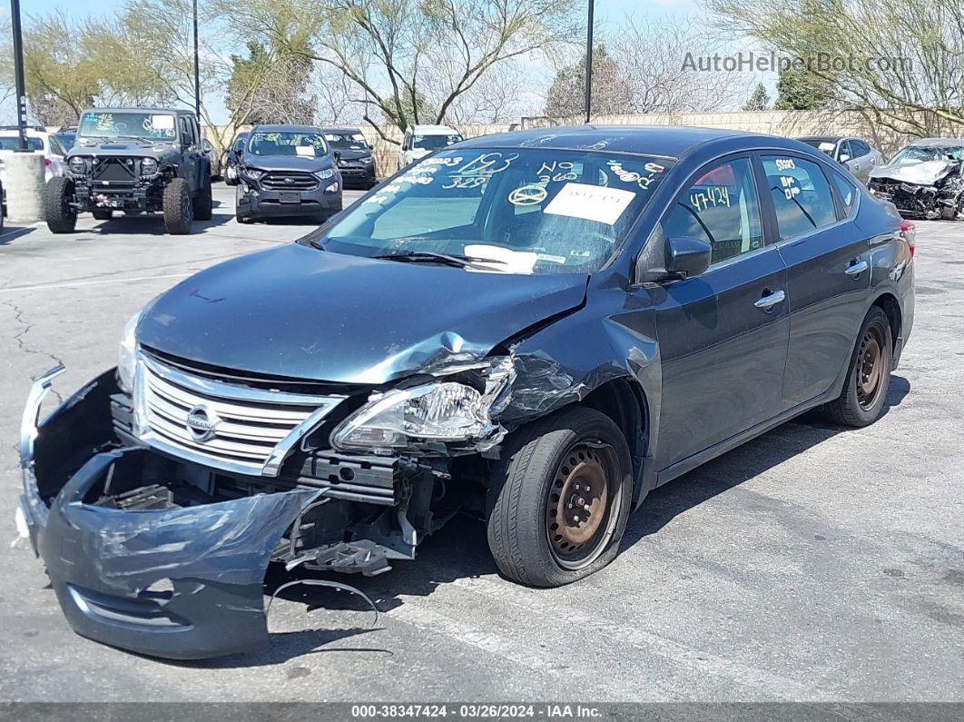 2015 Nissan Sentra Sv Blue vin: 3N1AB7AP3FY219684