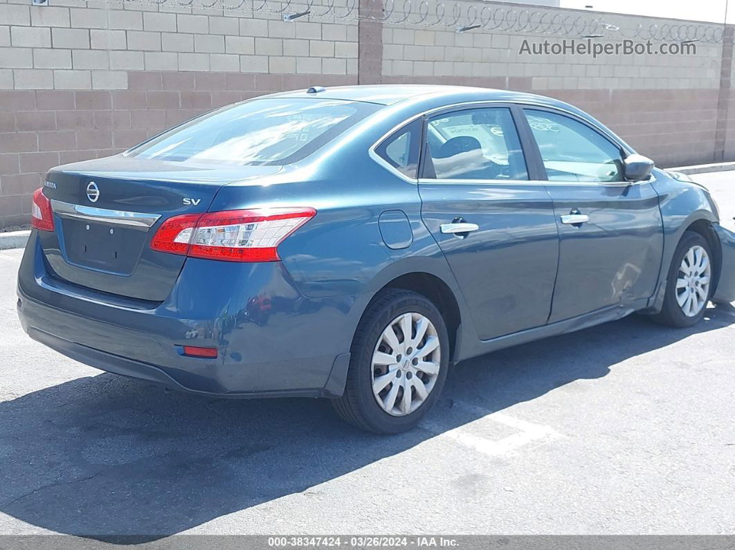 2015 Nissan Sentra Sv Синий vin: 3N1AB7AP3FY219684