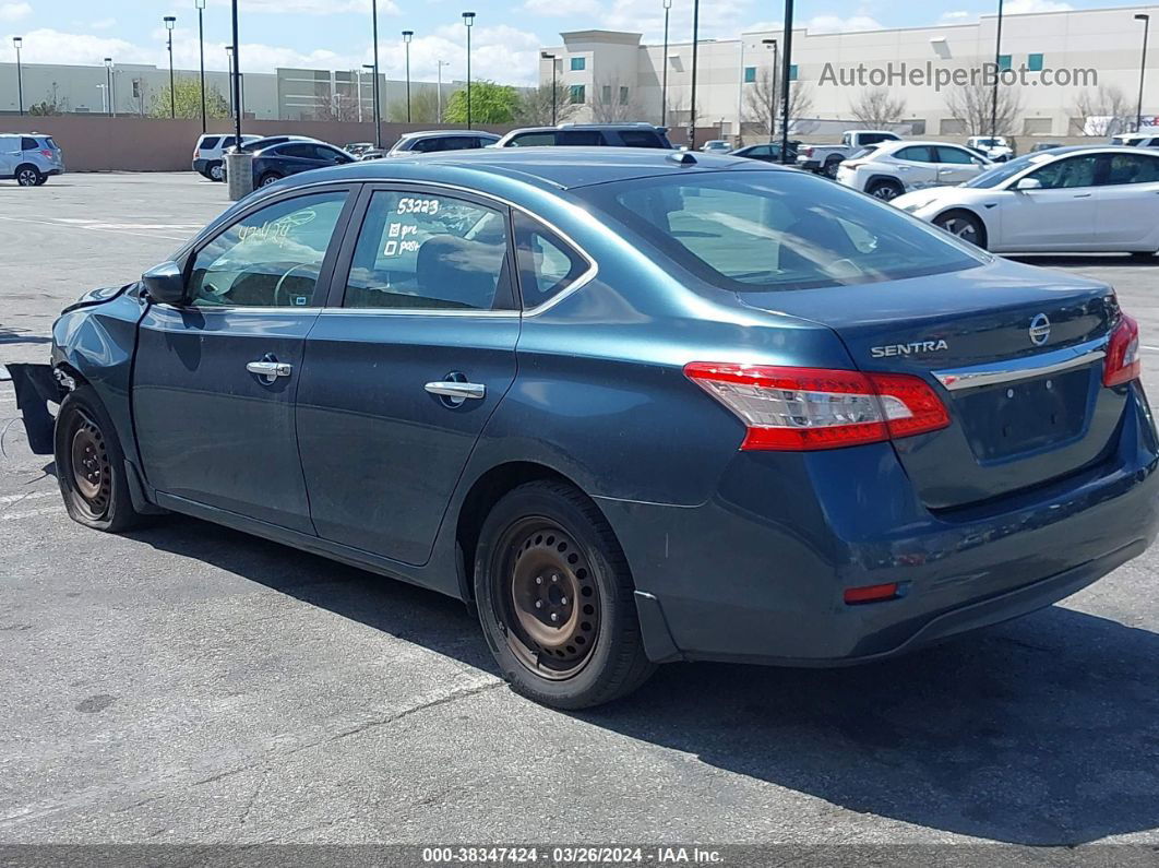 2015 Nissan Sentra Sv Синий vin: 3N1AB7AP3FY219684