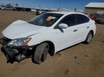 2015 Nissan Sentra S White vin: 3N1AB7AP3FY239577