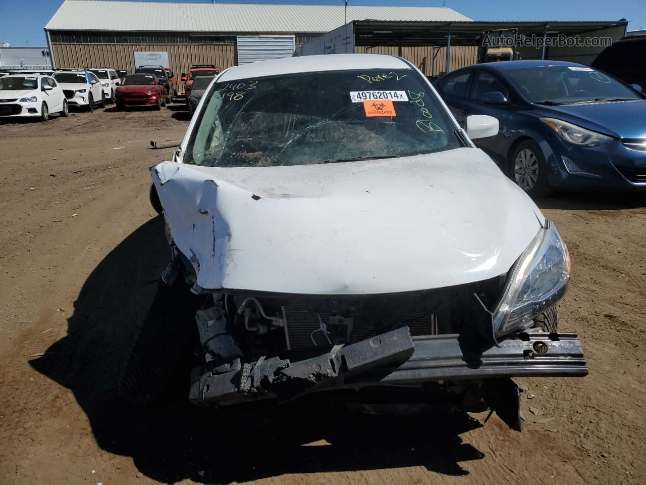 2015 Nissan Sentra S White vin: 3N1AB7AP3FY239577