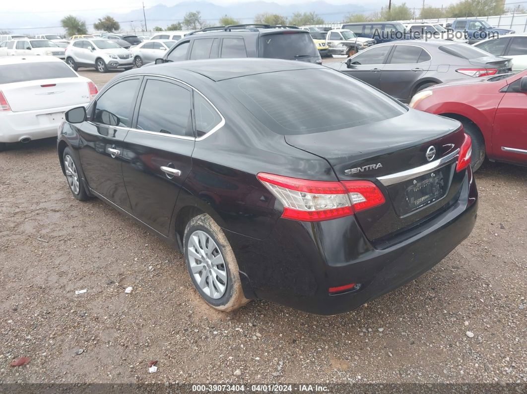 2015 Nissan Sentra S Black vin: 3N1AB7AP3FY256556