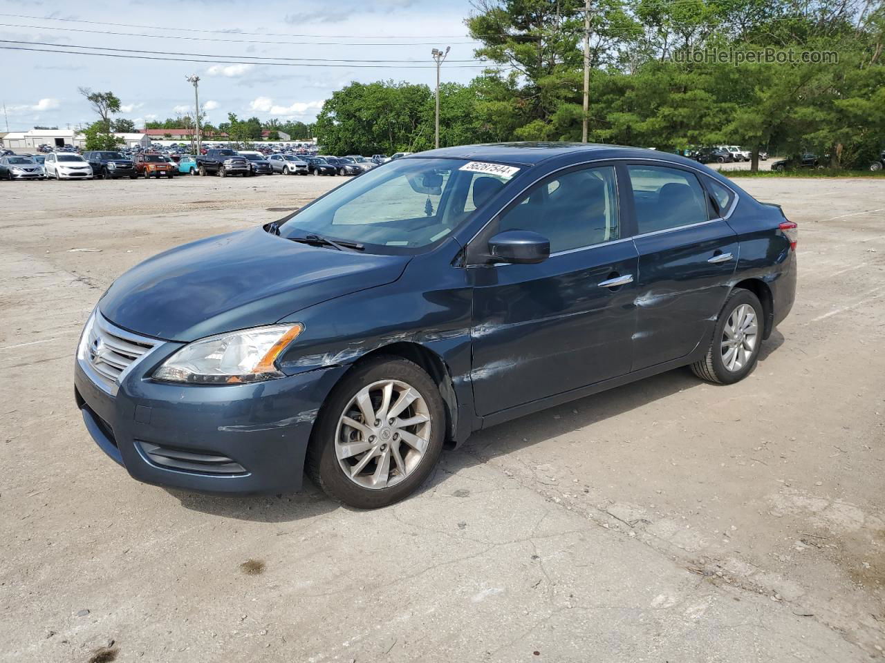 2015 Nissan Sentra S Blue vin: 3N1AB7AP3FY308283