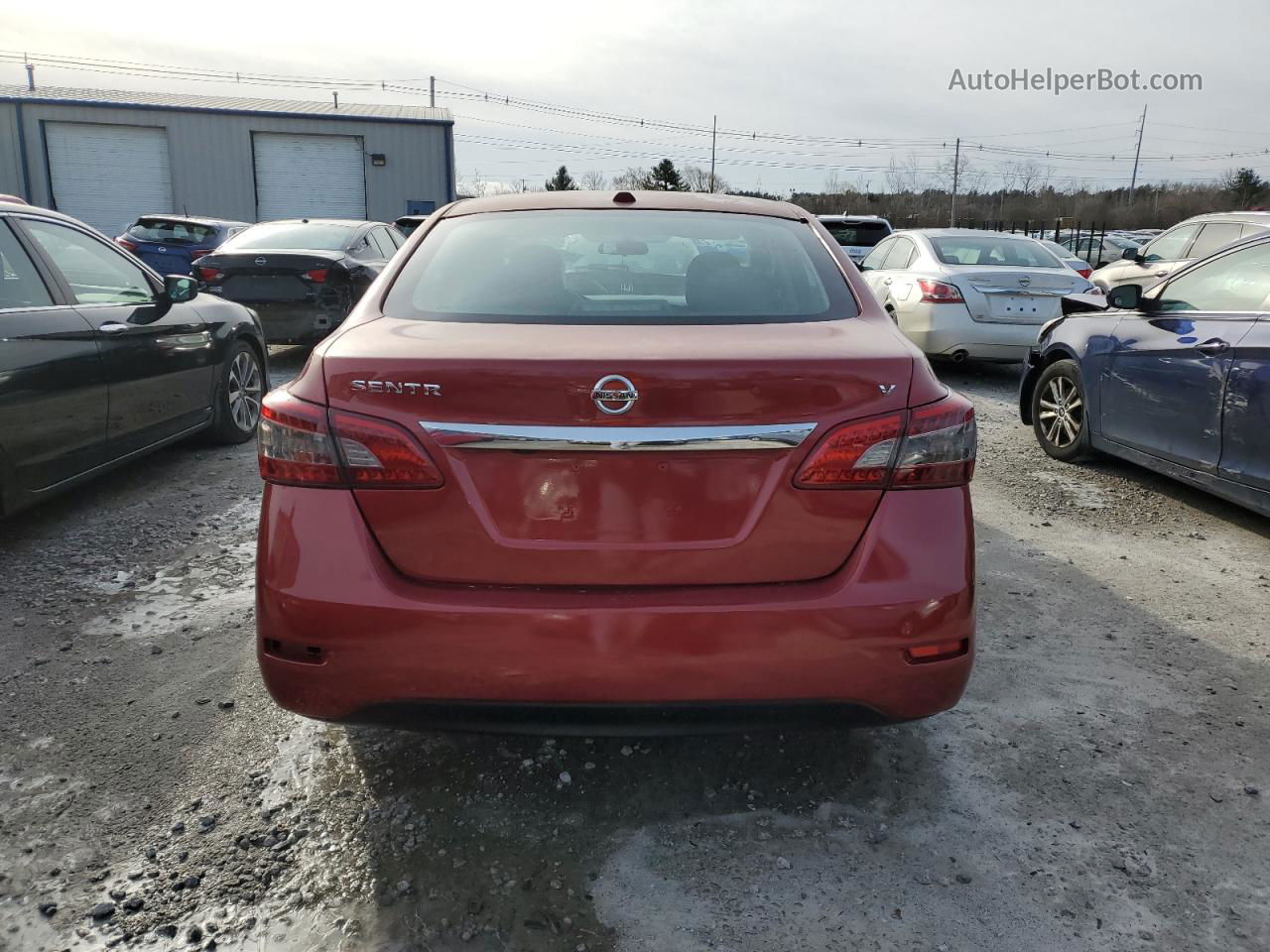 2015 Nissan Sentra S Burgundy vin: 3N1AB7AP3FY316027