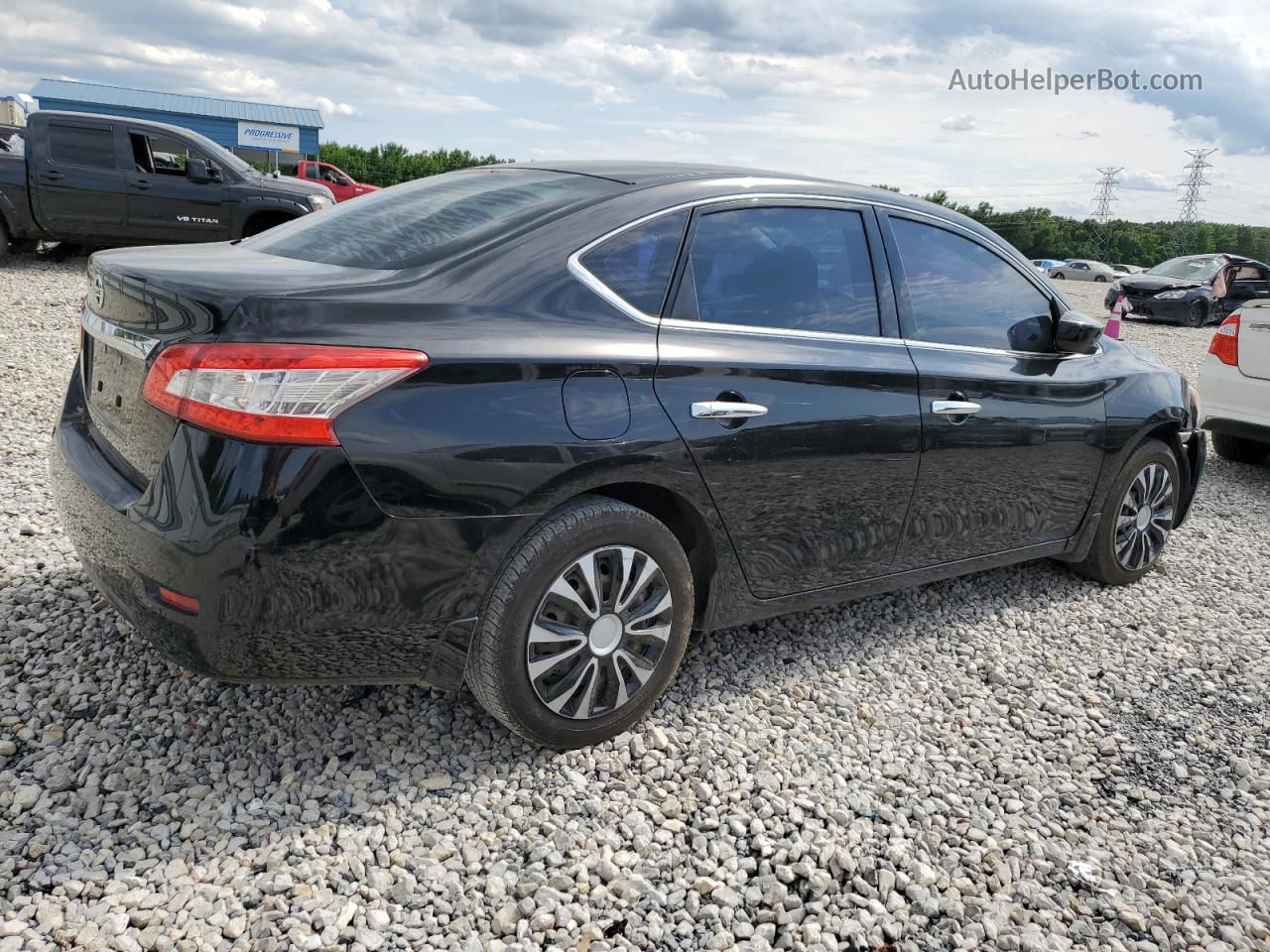 2015 Nissan Sentra S Черный vin: 3N1AB7AP3FY362442