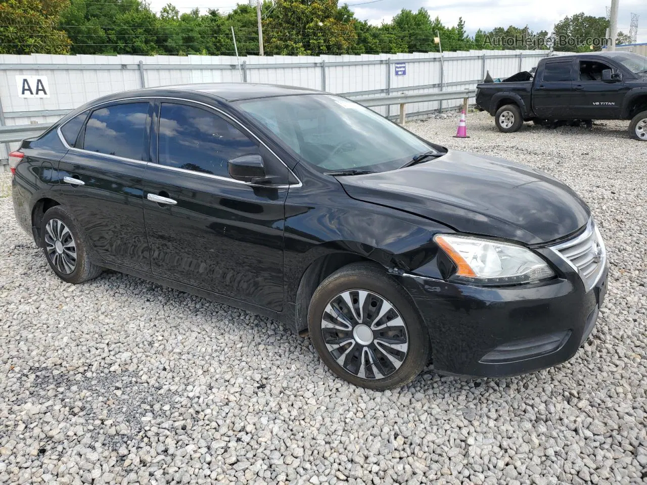 2015 Nissan Sentra S Черный vin: 3N1AB7AP3FY362442