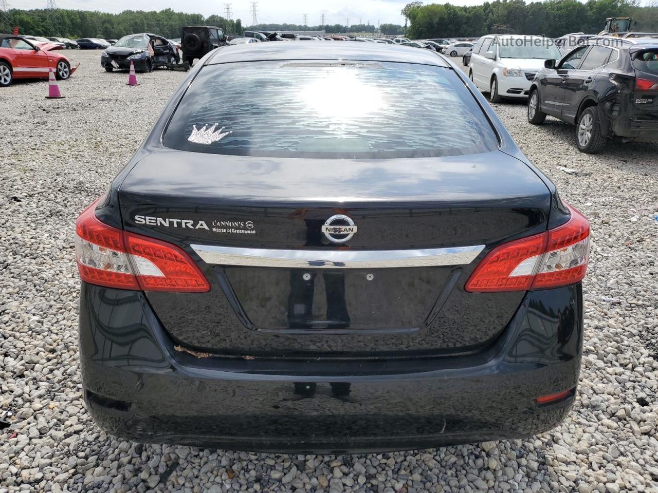 2015 Nissan Sentra S Black vin: 3N1AB7AP3FY362442