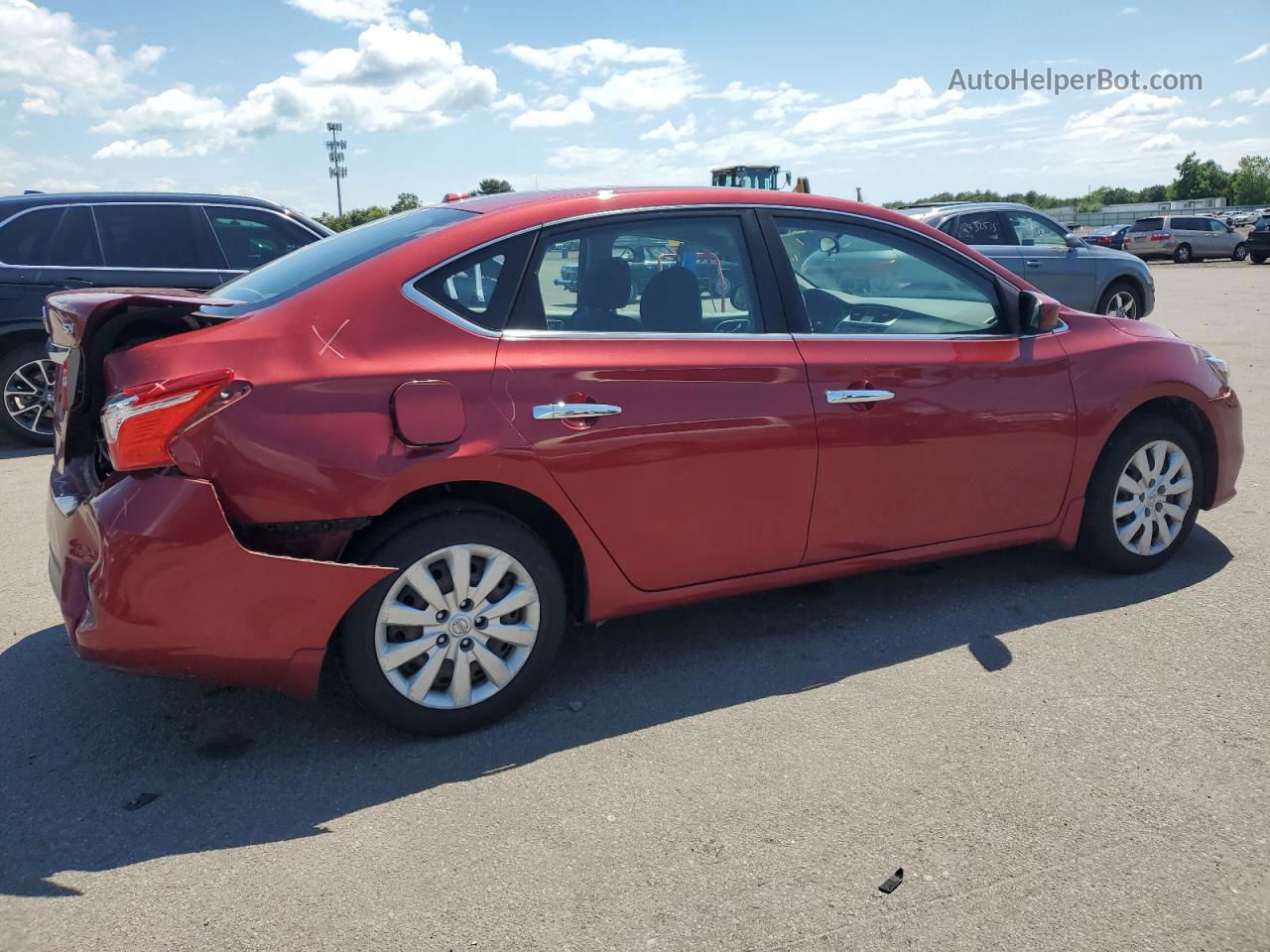 2016 Nissan Sentra S Red vin: 3N1AB7AP3GL681337