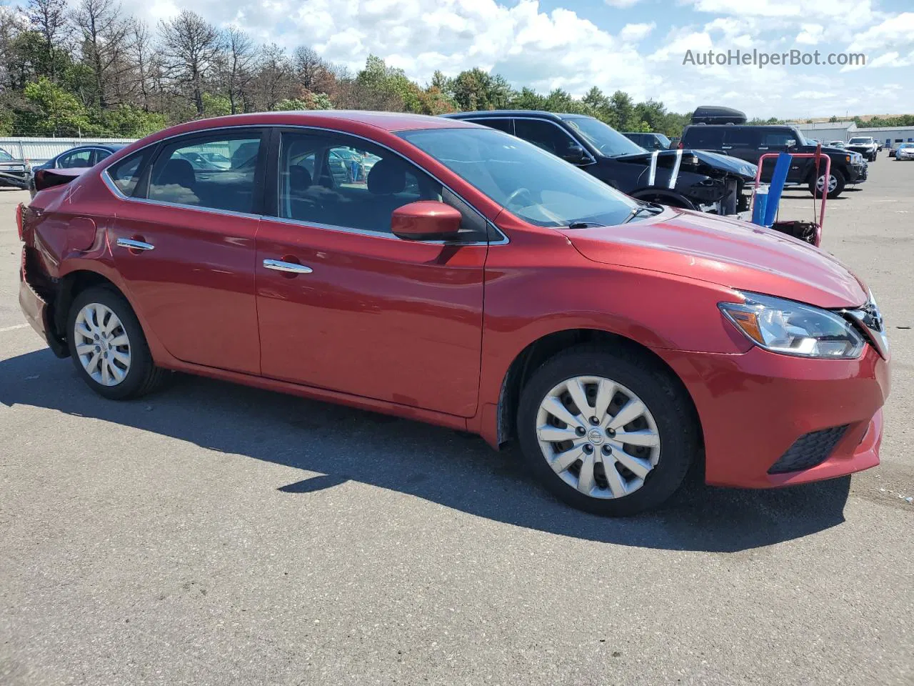 2016 Nissan Sentra S Red vin: 3N1AB7AP3GL681337