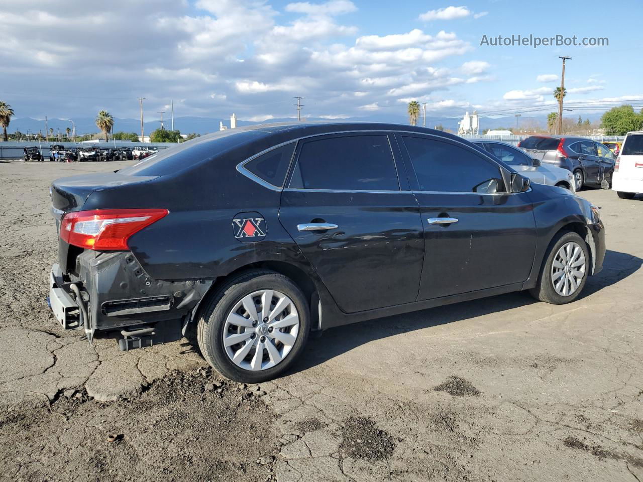 2016 Nissan Sentra S Черный vin: 3N1AB7AP3GY230976