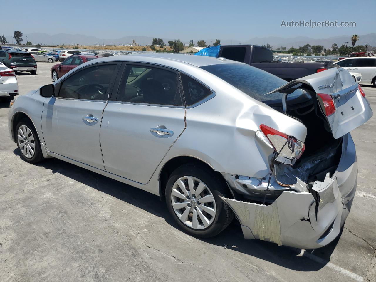 2016 Nissan Sentra S Серебряный vin: 3N1AB7AP3GY242996