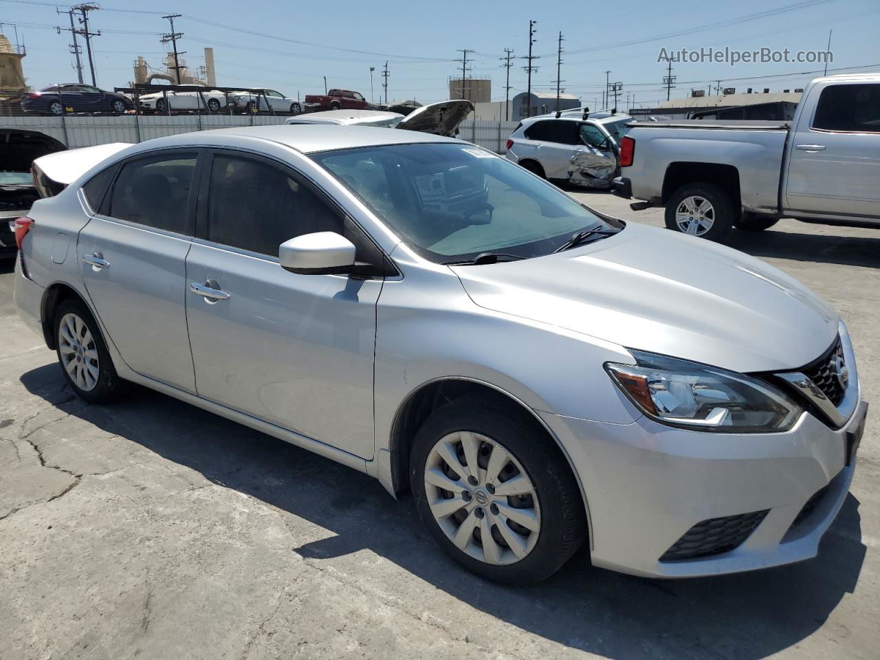 2016 Nissan Sentra S Серебряный vin: 3N1AB7AP3GY242996