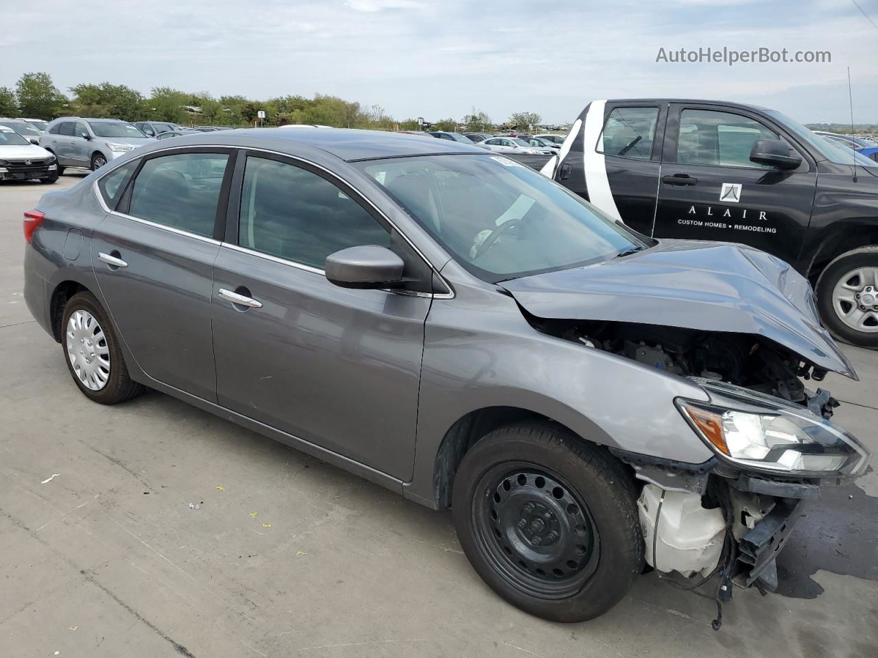 2016 Nissan Sentra S Серый vin: 3N1AB7AP3GY283242