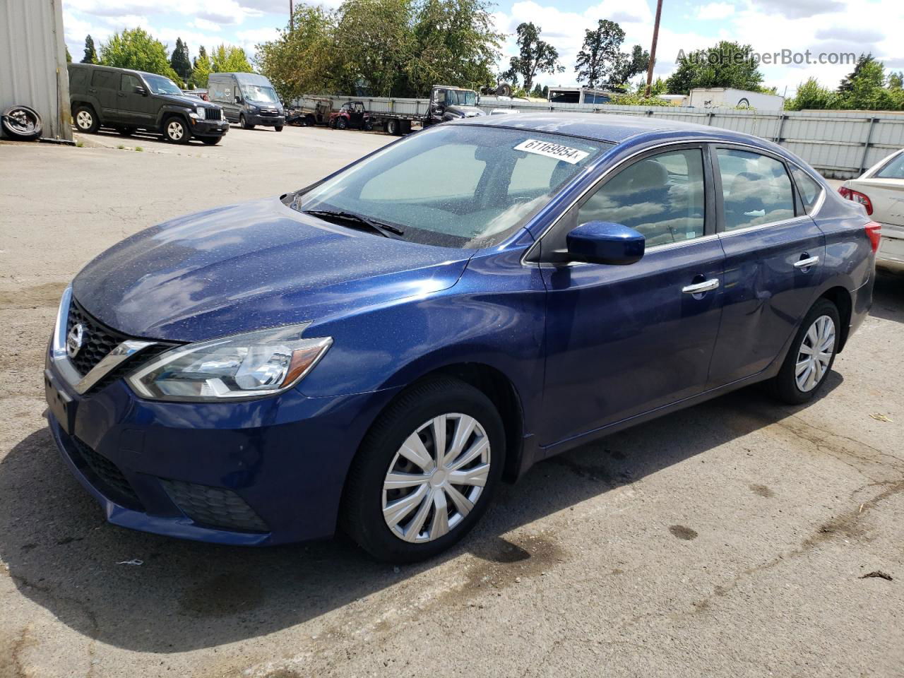 2016 Nissan Sentra S Blue vin: 3N1AB7AP3GY291809