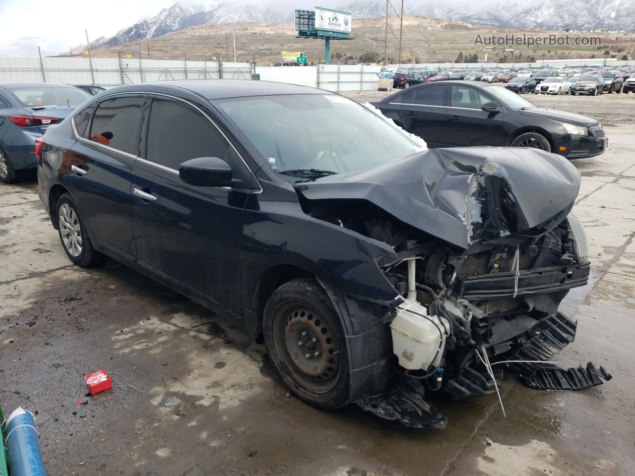 2016 Nissan Sentra S Черный vin: 3N1AB7AP3GY307796