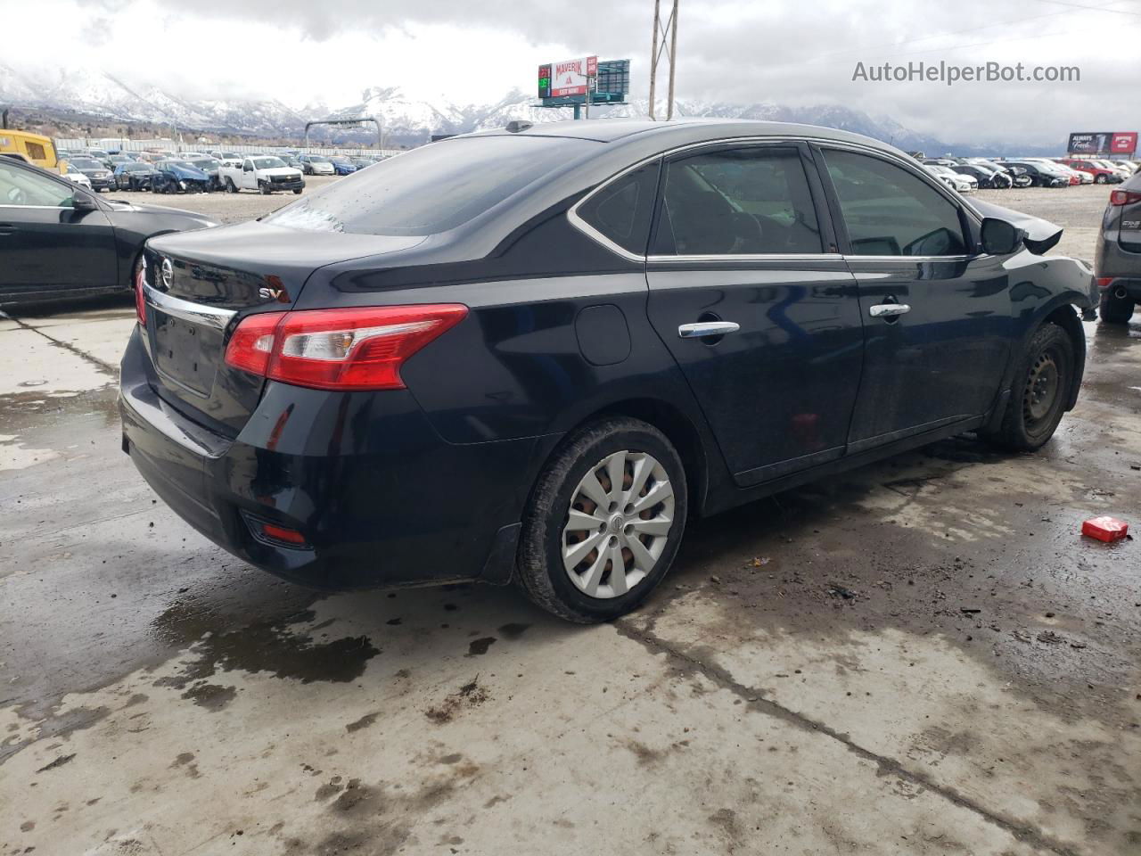 2016 Nissan Sentra S Черный vin: 3N1AB7AP3GY307796