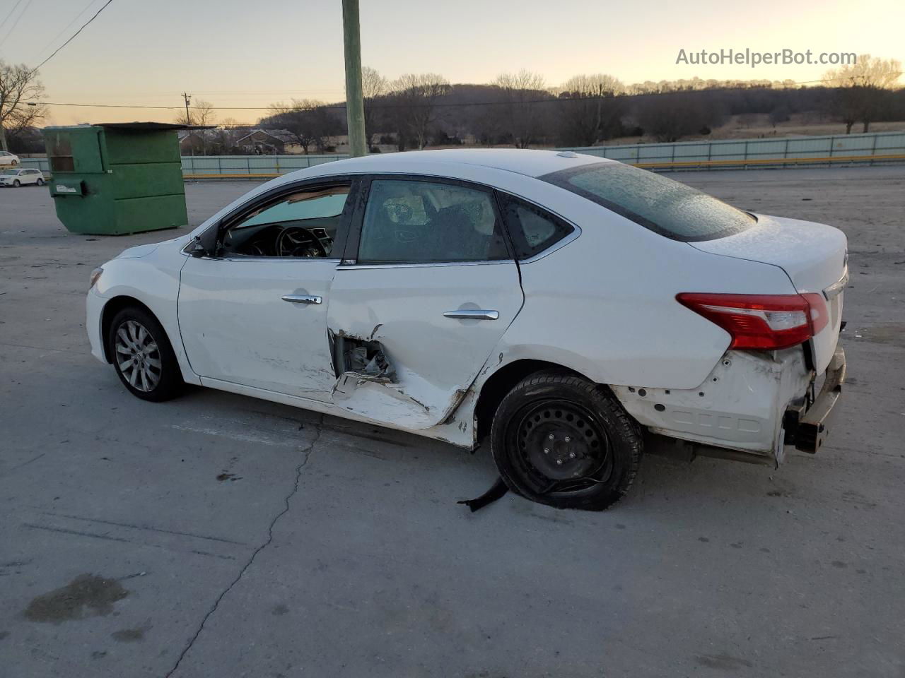 2016 Nissan Sentra S White vin: 3N1AB7AP3GY324307