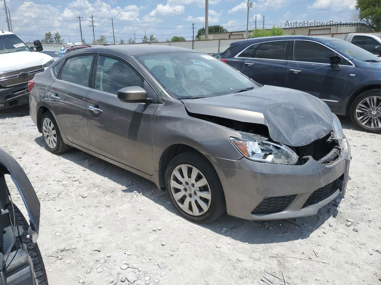 2016 Nissan Sentra S Gray vin: 3N1AB7AP3GY330530