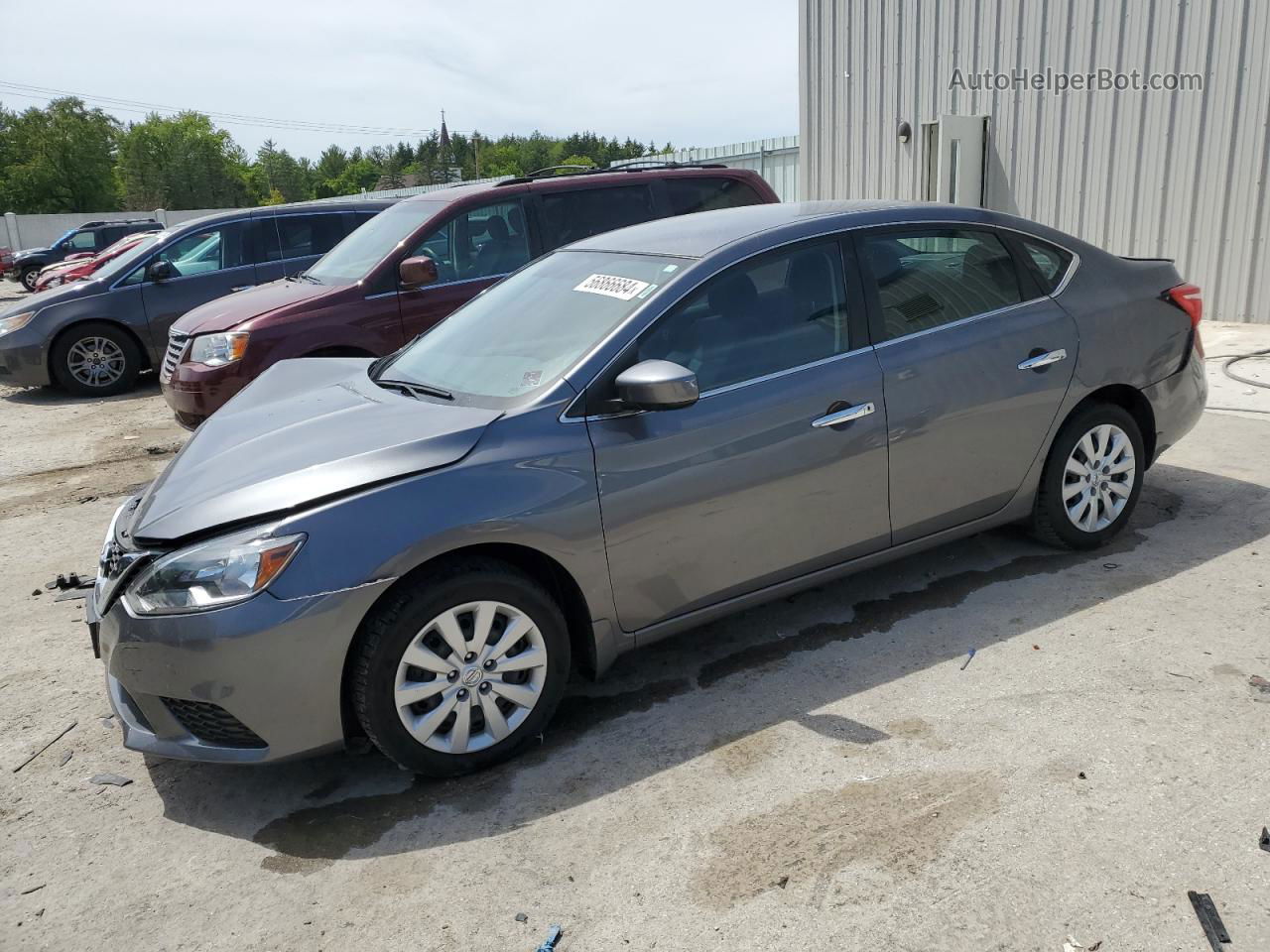 2016 Nissan Sentra S Gray vin: 3N1AB7AP3GY330785