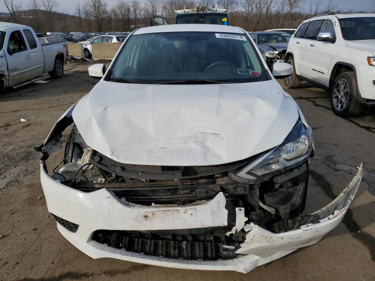 2016 Nissan Sentra S White vin: 3N1AB7AP3GY334075