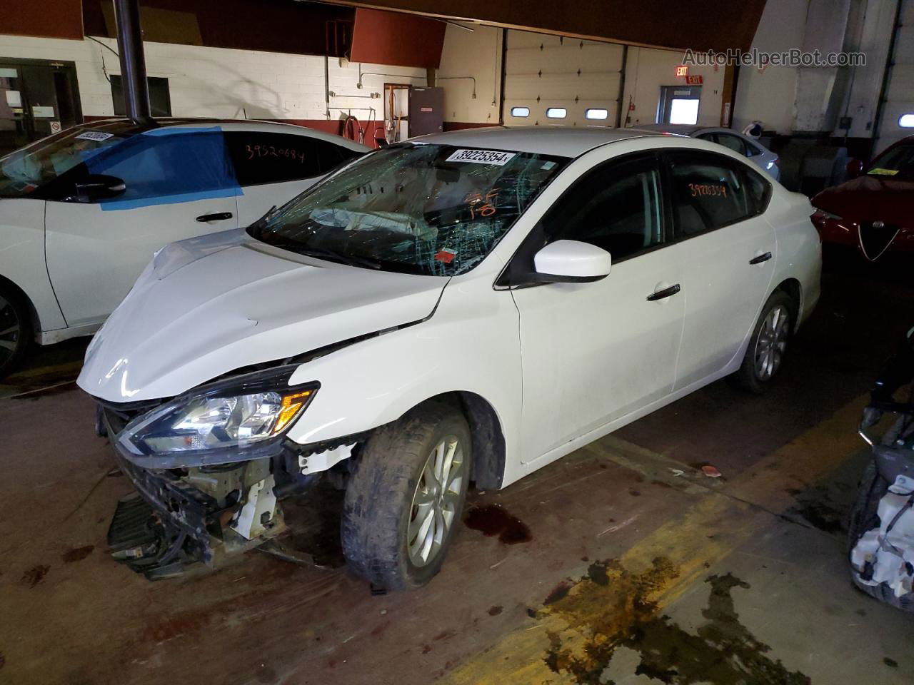 2018 Nissan Sentra S White vin: 3N1AB7AP3JL627012