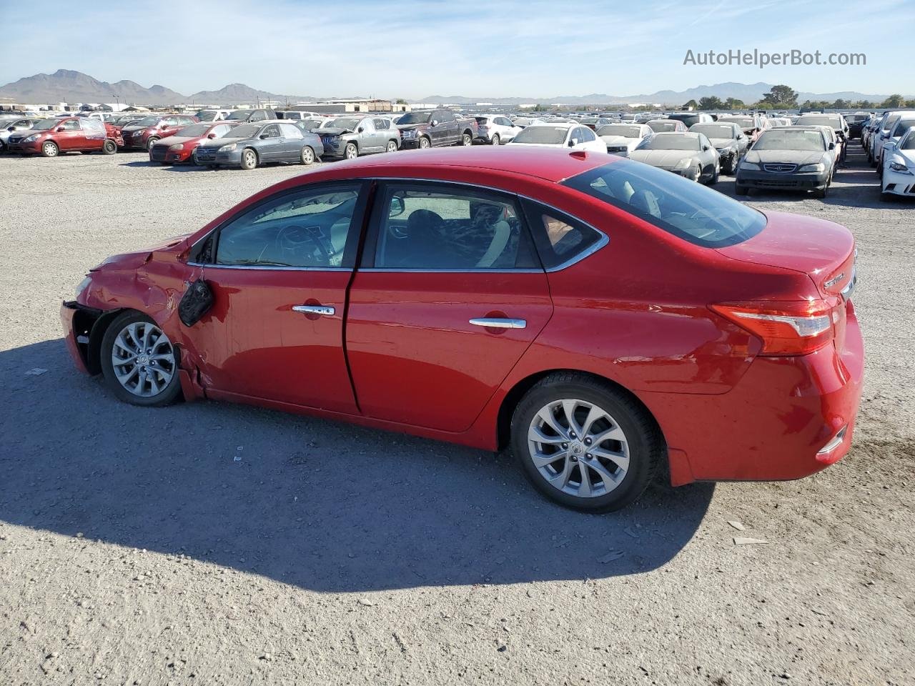 2018 Nissan Sentra S Красный vin: 3N1AB7AP3JL627673