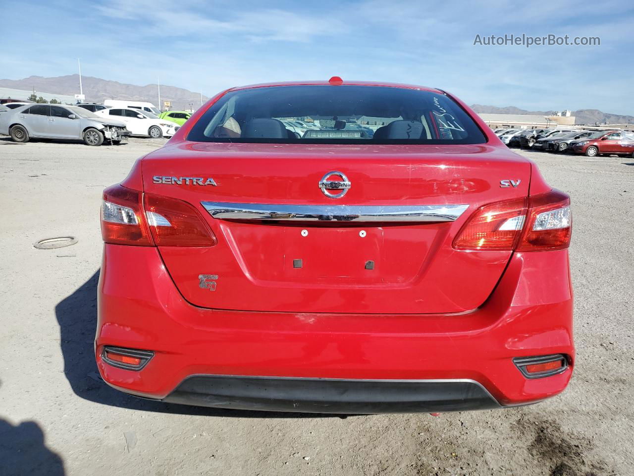 2018 Nissan Sentra S Red vin: 3N1AB7AP3JL627673