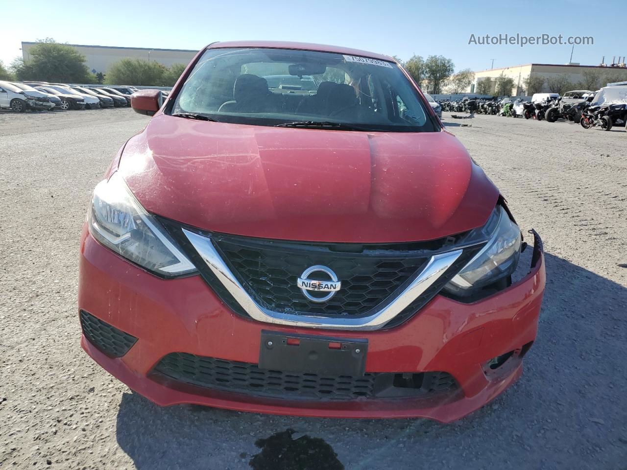 2018 Nissan Sentra S Red vin: 3N1AB7AP3JL627673