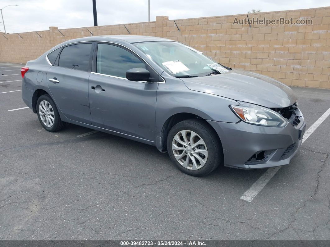 2018 Nissan Sentra Sv Gray vin: 3N1AB7AP3JL629259