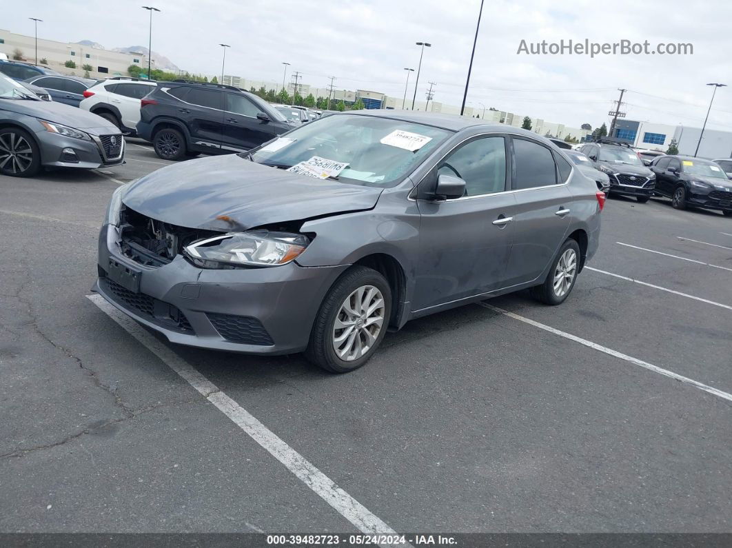 2018 Nissan Sentra Sv Gray vin: 3N1AB7AP3JL629259