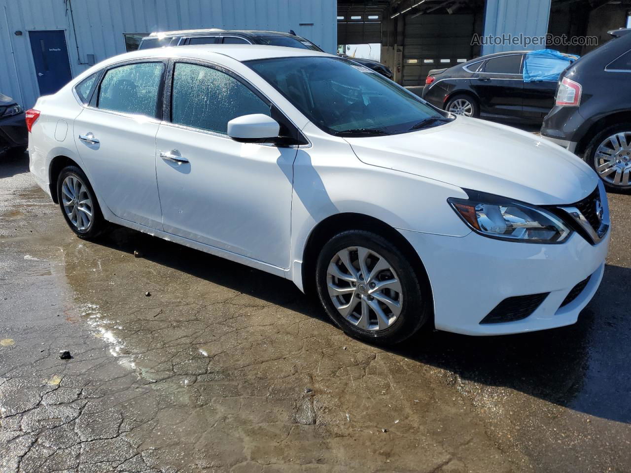 2018 Nissan Sentra S White vin: 3N1AB7AP3JL632355