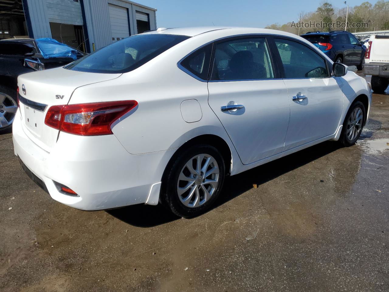 2018 Nissan Sentra S White vin: 3N1AB7AP3JL632355