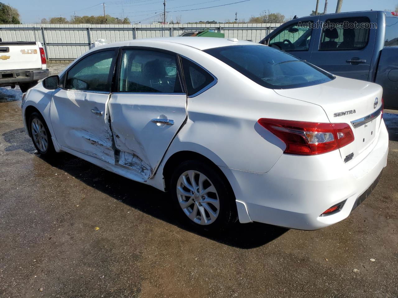 2018 Nissan Sentra S White vin: 3N1AB7AP3JL632355