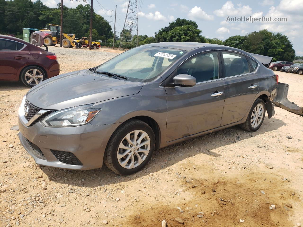 2018 Nissan Sentra S Gray vin: 3N1AB7AP3JL636695