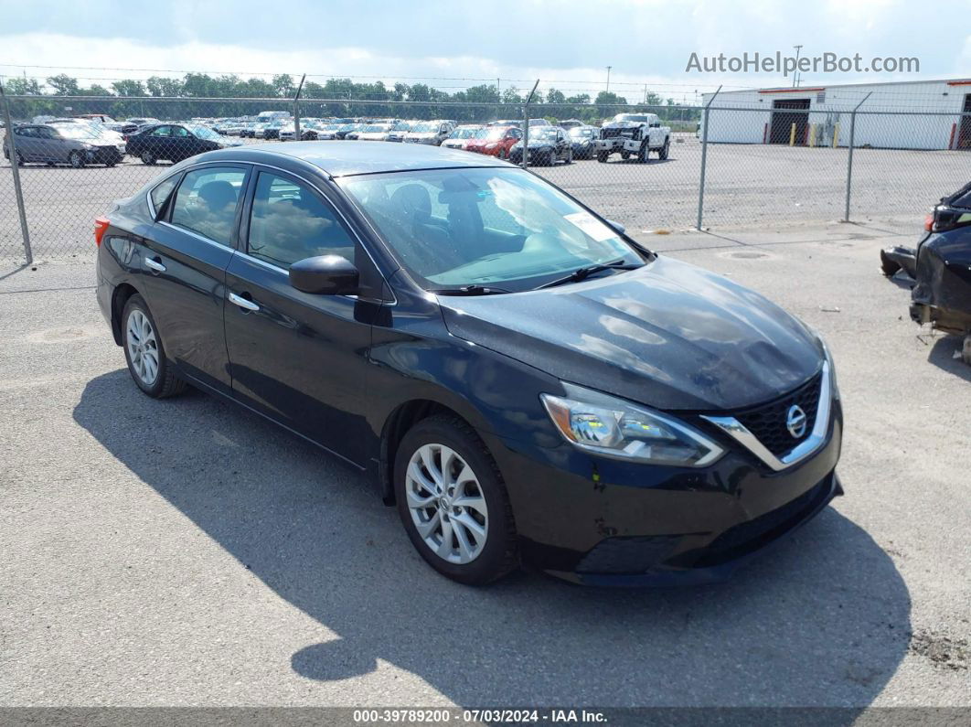 2018 Nissan Sentra Sv Черный vin: 3N1AB7AP3JL638592