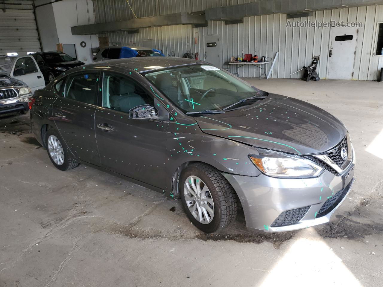 2018 Nissan Sentra S Gray vin: 3N1AB7AP3JL642562