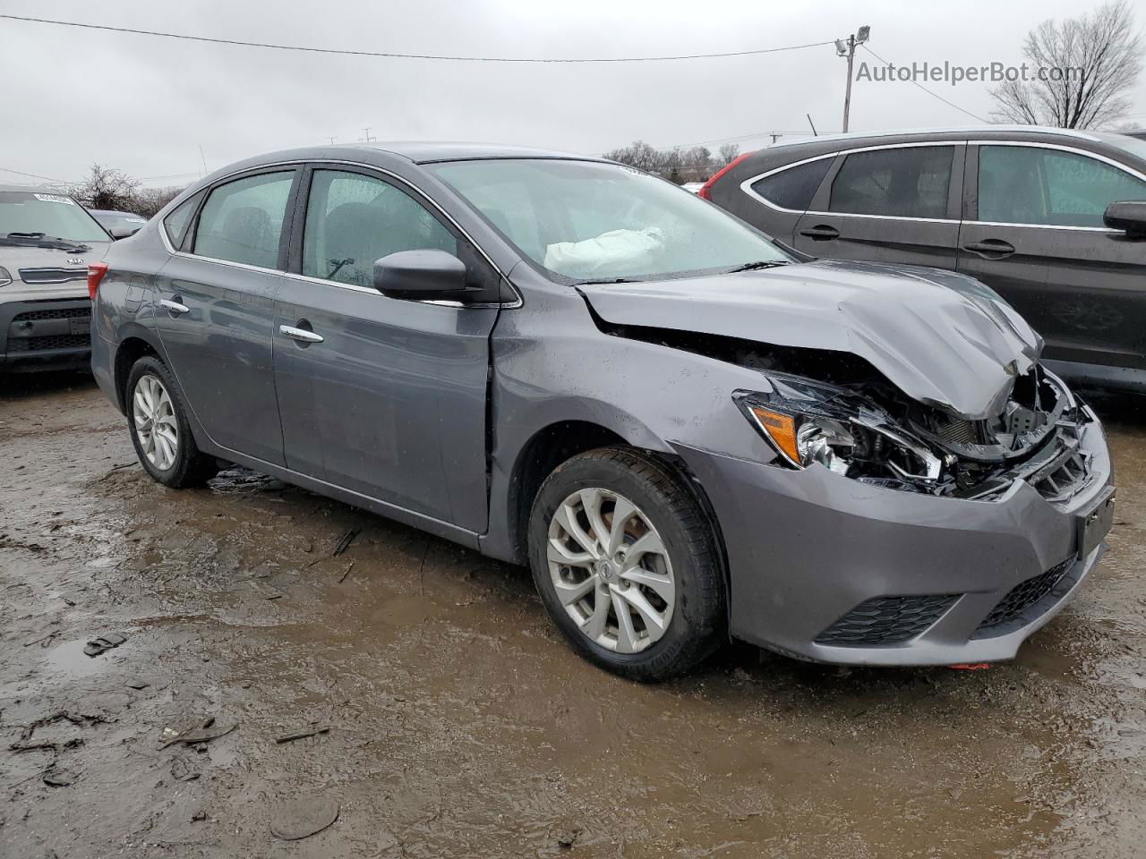 2018 Nissan Sentra S Gray vin: 3N1AB7AP3JL643758