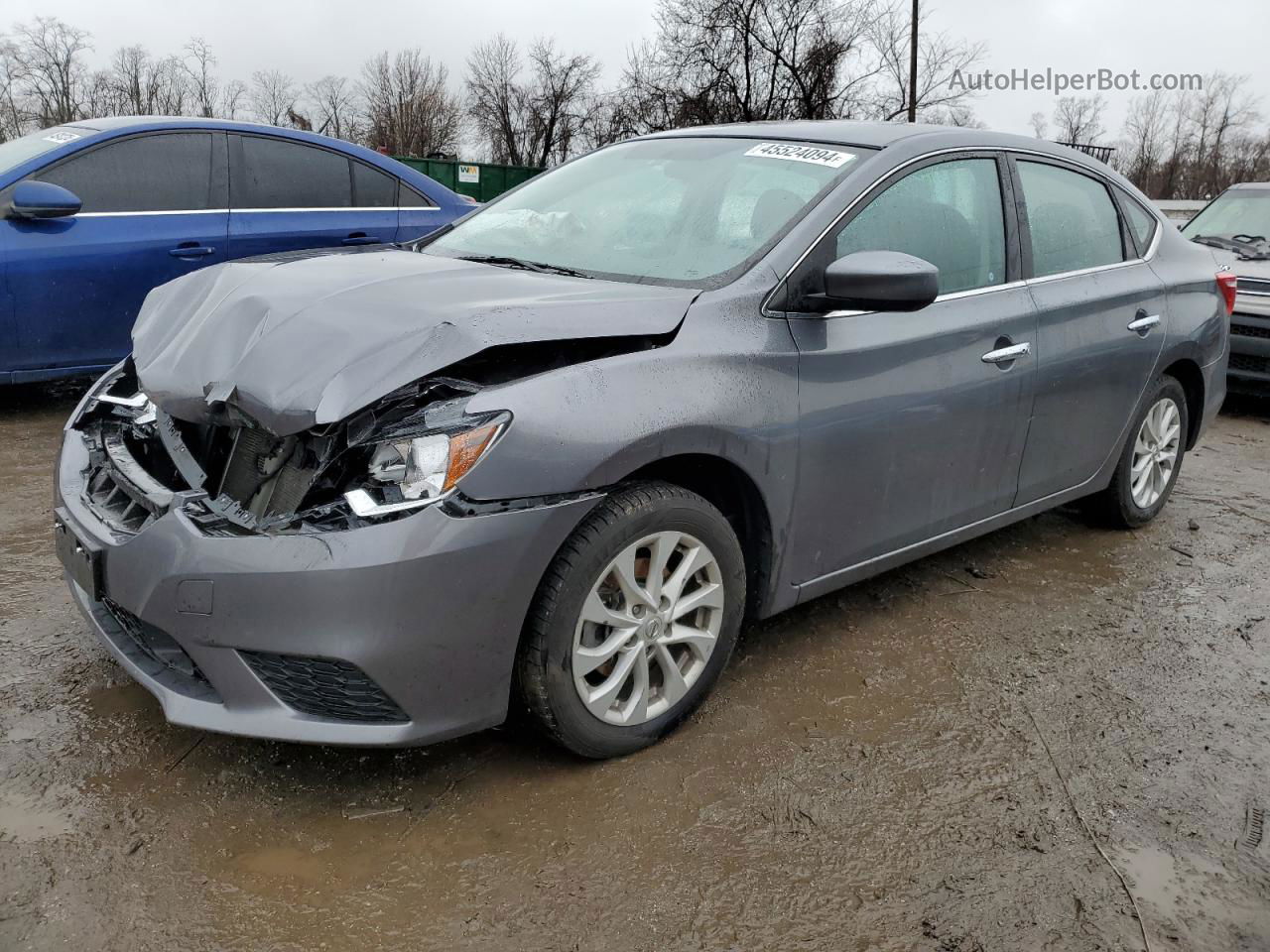 2018 Nissan Sentra S Gray vin: 3N1AB7AP3JL643758